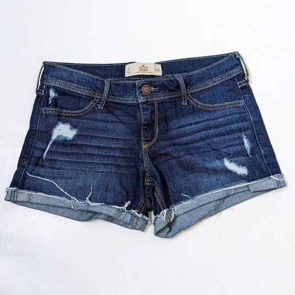 Hollister Distressed Midi Short Longest Length 7 - Picture 1 of 12